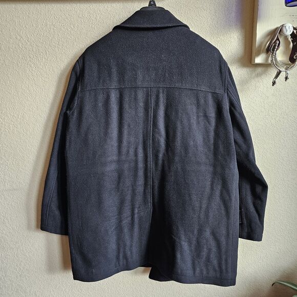 Lauren Ralph Lauren Pea Coat Men’s Size 44R Wool Blend, Classic Black, Business - Picture 7 of 7
